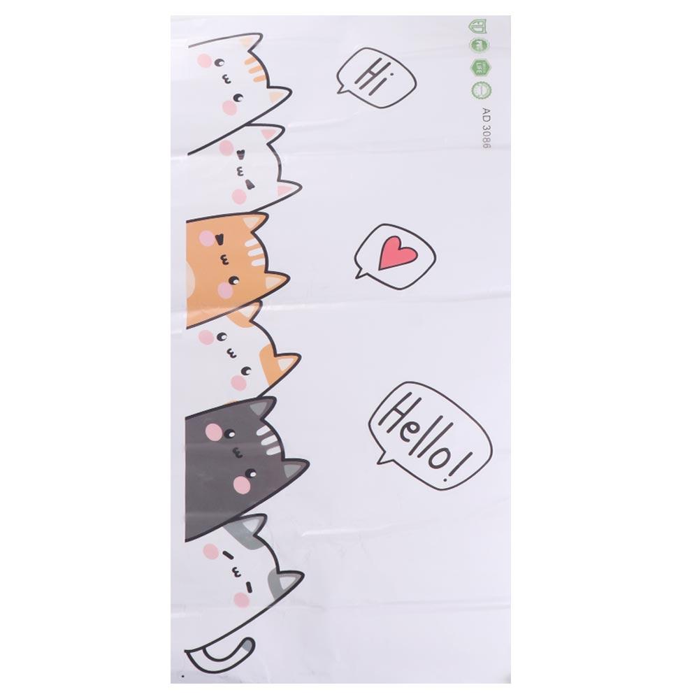Cartoon Nursery Stickers Self Adhesive Door Sticker Creative Cat Wall Stickers Baby Room