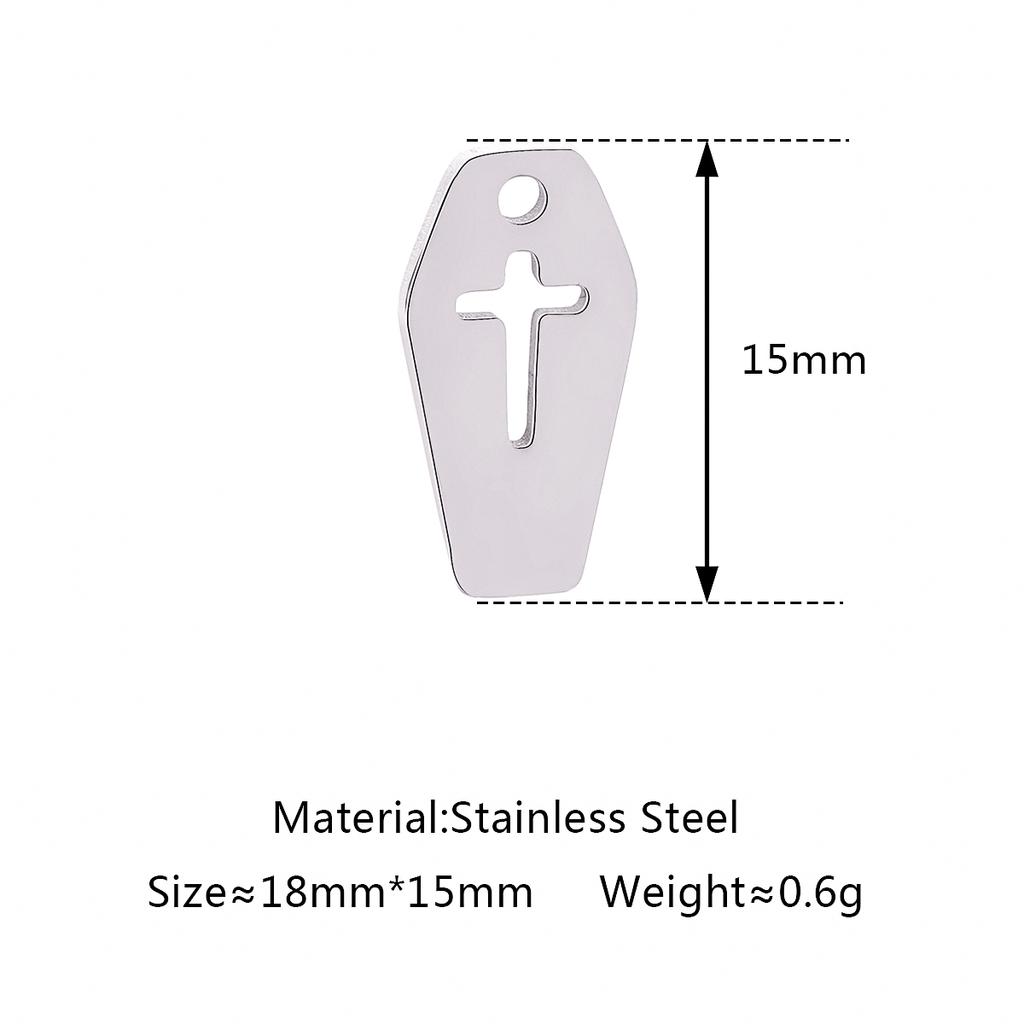 5Pcs/Lot Hollow Halloween Theme Charms Stainless Steel Skull/Pumpkin/Vampire Bat/Witch/Spider/Ghost Pendants For Jewelry Makings