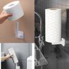 No Trace Sticky Hook Kitchen Roll Paper Organizer Bathroom Storage Rack Hanging Toilet Paper Holder