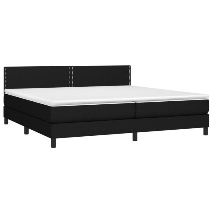 3140003 vidaXL Divan Bed with Mattress Black 200x200 Cm Fabric
