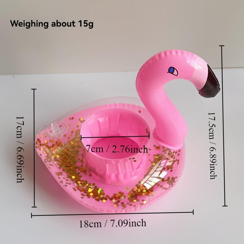 Надувной фламинго пончик лимон арбуз ананас краб сердечко подставка для стакана надувной водный костер