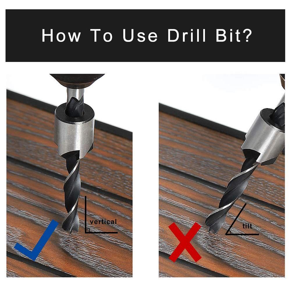 Сверло для отверстий под винты Ручной инструмент для сверления Резак для отверстий Развертка Деревообработка Зенковочное сверло Сверло Зенковка