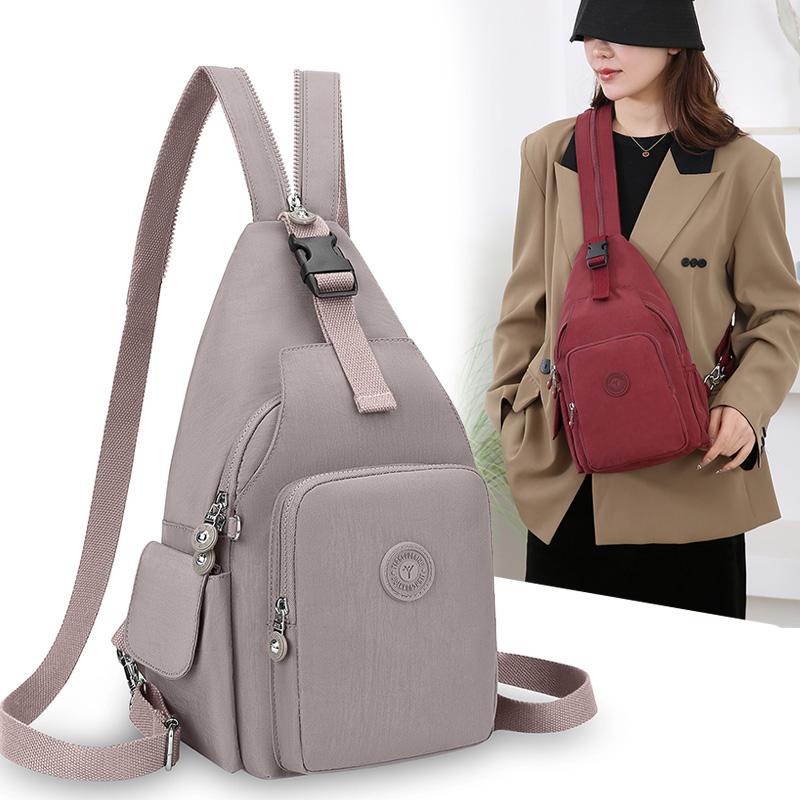 Женский рюкзак двойного назначения, нейлоновая сумка через плечо, большая вместимость, нагрудная сумка, дорожный рюкзак