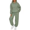 Plus Size Autumn and Winter Ladies Two-piece Casual Hoodie Loose Casual Trousers Sportswear Suit 5XL