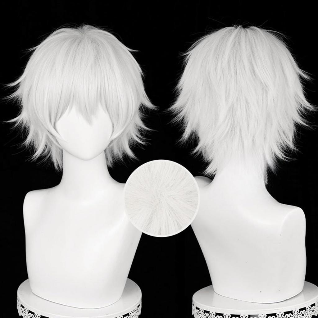 LAOBAO Kaneki Ken Disguise White Costume Perfect for and Events Wig, Cosplay, Hair, Bob, Accessory, Heat-Resistant, Parties, Costumes, Festivals,