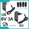 XHF13JM адаптер переменного тока постоянного тока 5,5*2,1 мм 4,0*1,7 мм 3,5*1,35 мм 2,5*0,7 мм штекерный преобразователь постоянного тока 6 В 3 А переменного тока 100-240 В зарядное устройство
