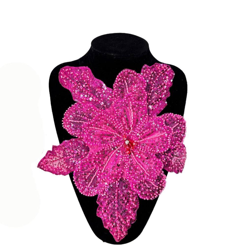 Блестящий Цветок Многослойные Аппликации Брошь для Одежды Аппликация для Одежды Нашивки для Одежды Женщины