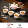 Lazy Tea Brewing Set Home Japanese One Pot Four Cups Tea Tray Portable Travel Tea Set Ceramic Rotating Side Handle Pot