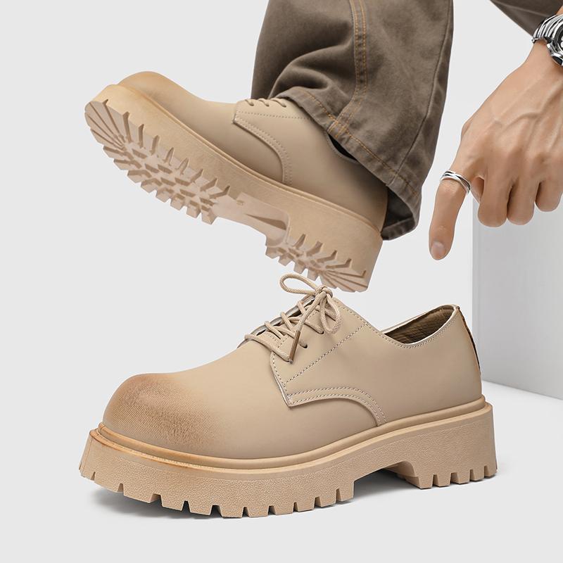 Бренд Дерби Мужские Модные Кожаные Лоферы Платформа Дизайнерская Обувь Мужская Мокасины Ретро Рабочая Повседневная Обувь Мужская Рабочая Одежда Обувь