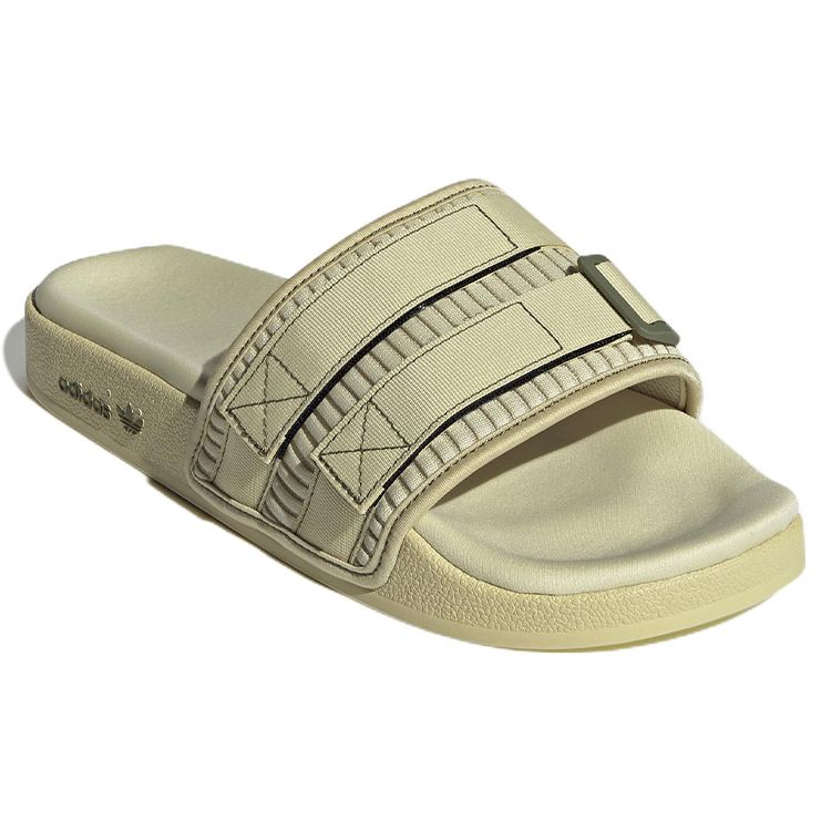 Adidas Originals Adilette 2.0 Pride Slip-On Mules Unisex Footwear Beige HQ1195