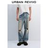 Мужские винтажные рваные джинсы из денима UR