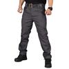 Western Cool Style Men Zip Sports Solid Color Outdoors Tactical Pockets Cargo Pants Work Trousers