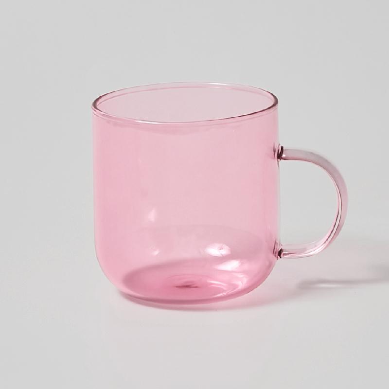 Heat Resistant Glass Colorful Coffee Glasses with Handle Household Milk Breakfast Cup Nordic Modern Mug Drinking Glasses