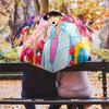 1 шт. Автоматический складной зонт - Узор Охотники на демонов K-pop Портативный складной дизайн с 8 спицами Рождественские подарки на день рождения