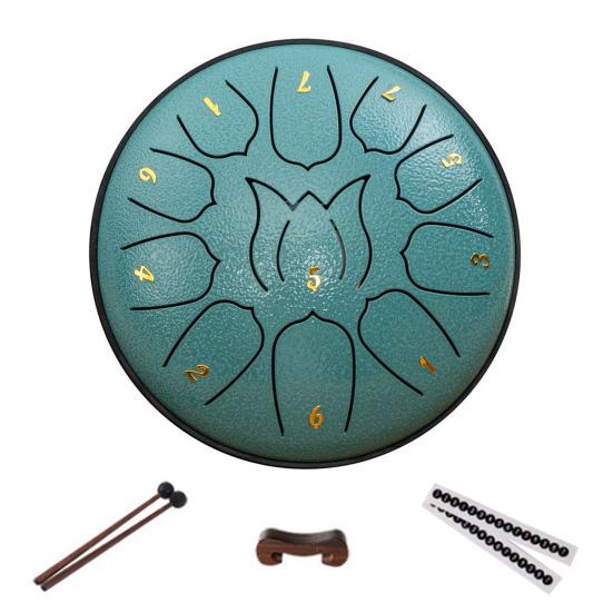 Steel Tongue Drum To Use 11 Compact Design Portable Easy Notes 6 Inches Rain