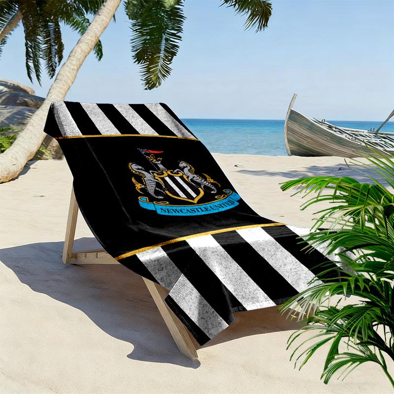 Newcastle United Logo Print Beach Towel, Large Soft Quick Dry Towel for Beach Camping Swimming