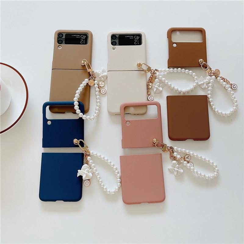 For Samsung Galaxy Z Flip 3 5g Cute 3d Angel Bracelet Matte Pc Cover Case For Samsung Zflip3 Zflip 3 Phone Case Fundas