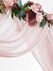 77x600cm Wedding Arch Draping Fabric Chiffon Fabric Drapes Arbor Drapery Wedding Ceremony Reception Swag Decorations