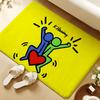 K-keith Art H-Haring Коврик для пола Мягкий фланелевый ковер Нескользящий впитывающий коврик для ванной комнаты спальни домашнего декора