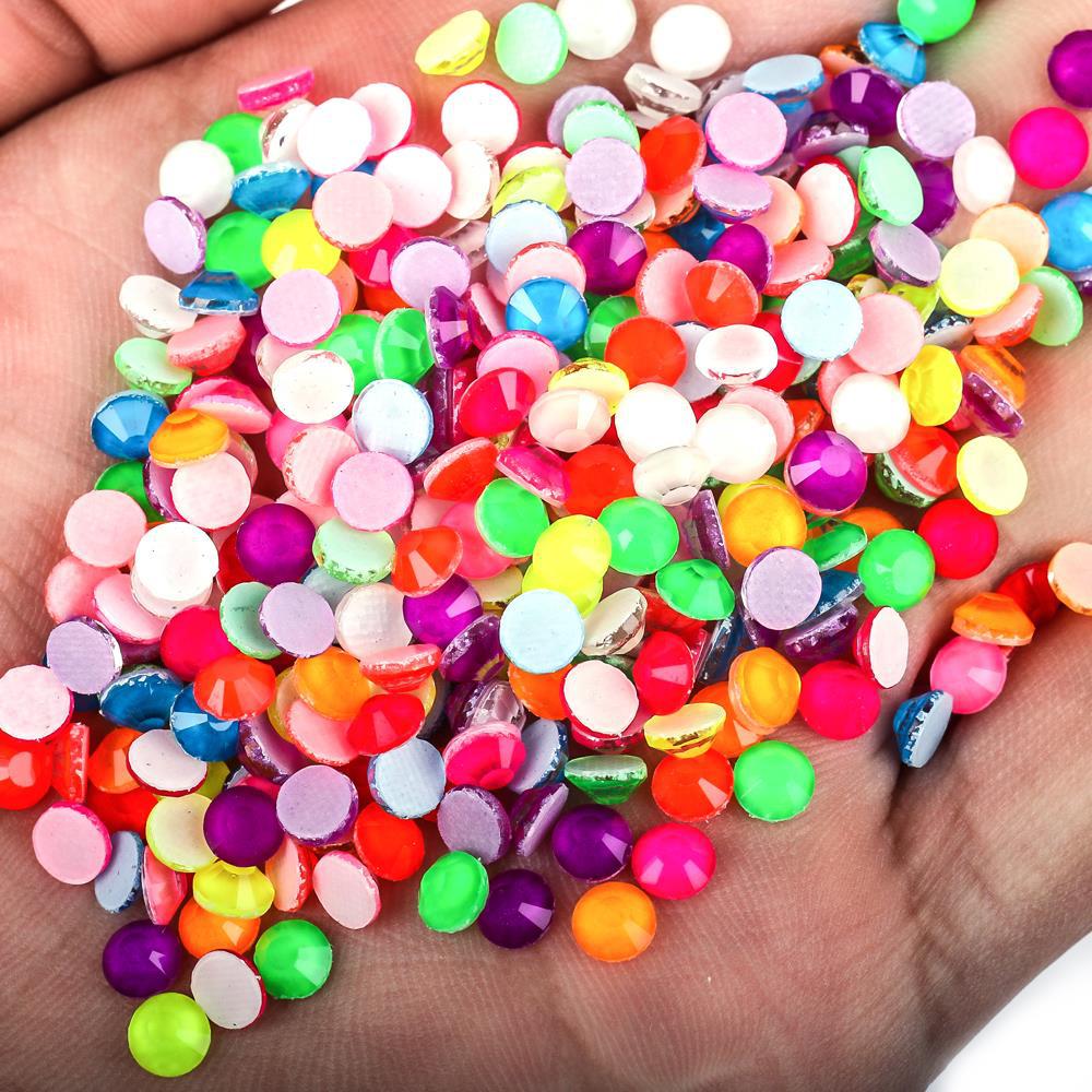 Weichen Имитация австрийского горячего бриллианта, неоновый флуоресцентный мокко резиновый низ сверла, стеклянный кристалл наклейки алмазный нейл-арт аксессуары для одежды своими руками