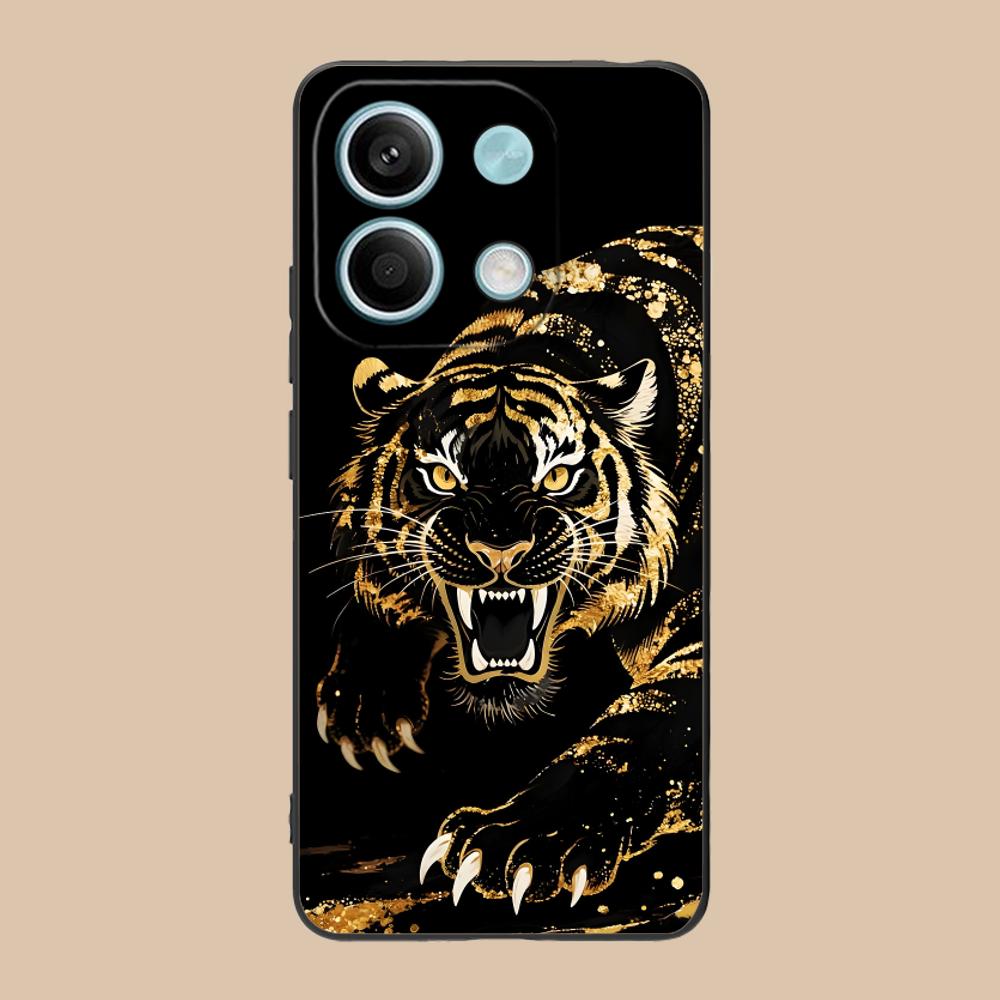 Неоновый чехол для мобильного телефона с тигром для Xiaomi 15 14 13 12 Mi 11 T Ultra Lite Pro S X 5G Цветной печатный чехол Роскошный Красивый
