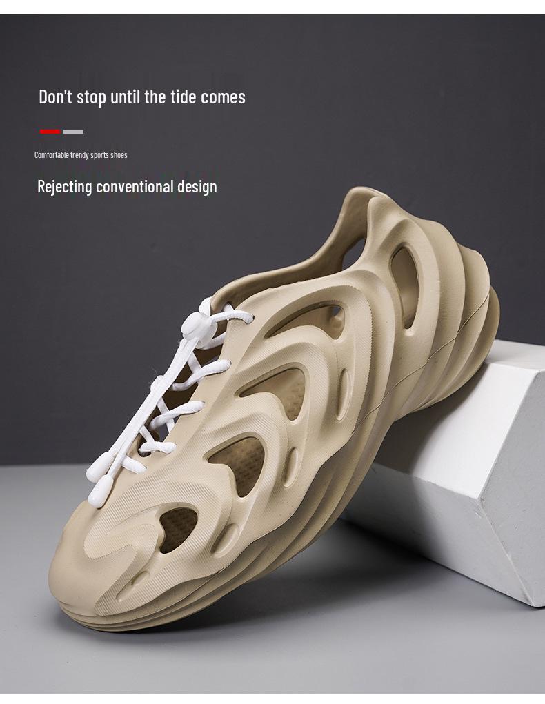 2026 Men's Summer Closed-Toe Lace-Up Beach Sandals