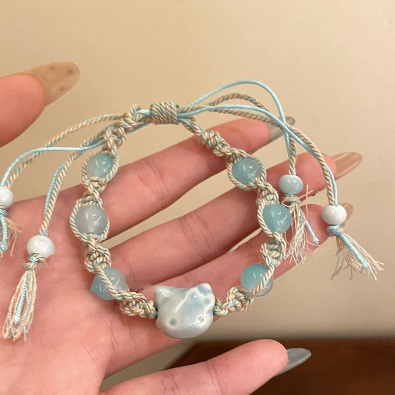 Маленький свежий цвет щенок браслет ниша милая девушка сердце браслет летняя студенческая вечеринка девушка украшения