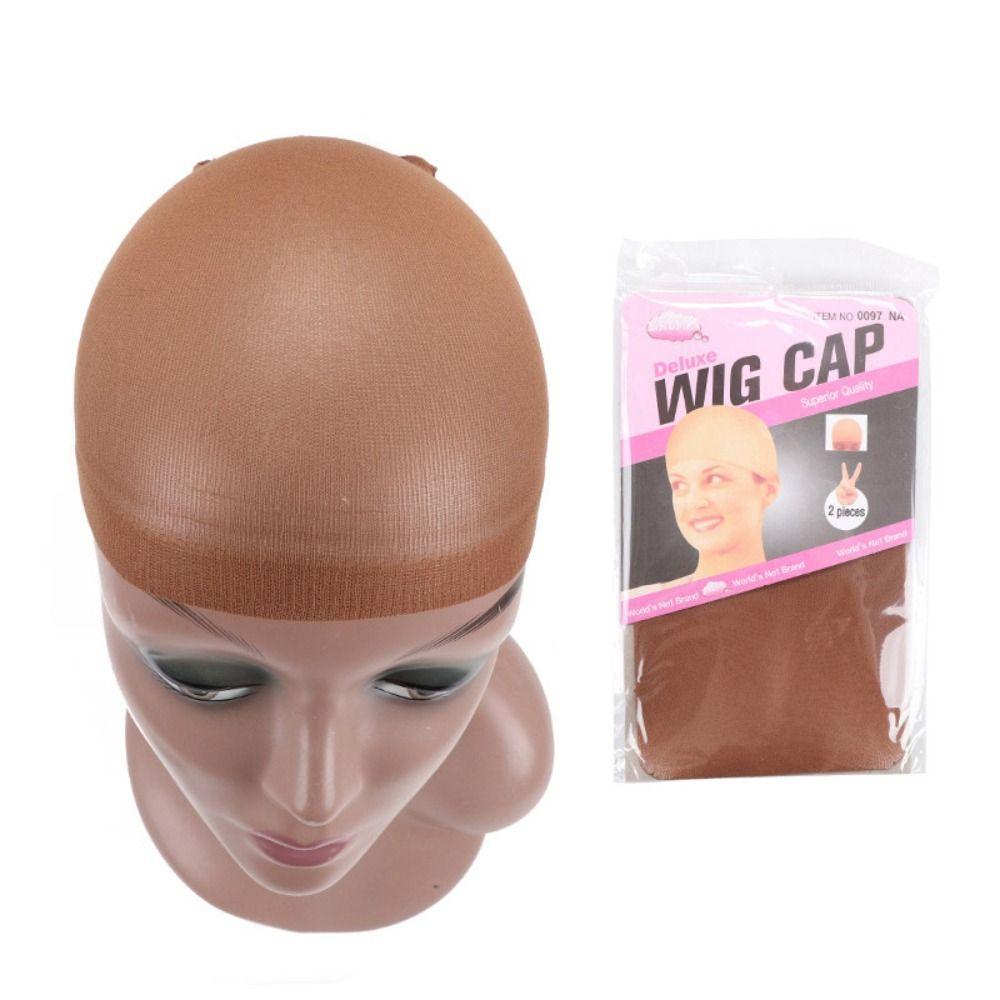 2Pcs Invisible Wig Cap Elastic Hair Net Wig Accessories Stocking Wig Caps for Making Wigs