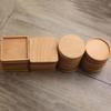 Natural Beech Wooden Coaster Drink Mat Cup Pad Round Square Heat Resistant Pad