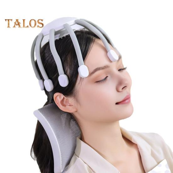 Беспроводной электрический массажер для кожи головы с 4 регулируемыми режимами, эргономичный дизайн, перезаряжаемый массажер для кожи головы с 10 зубцами