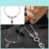 Модное женское ожерелье с кулоном в виде черепа из сплава и цепочкой «водная волна»