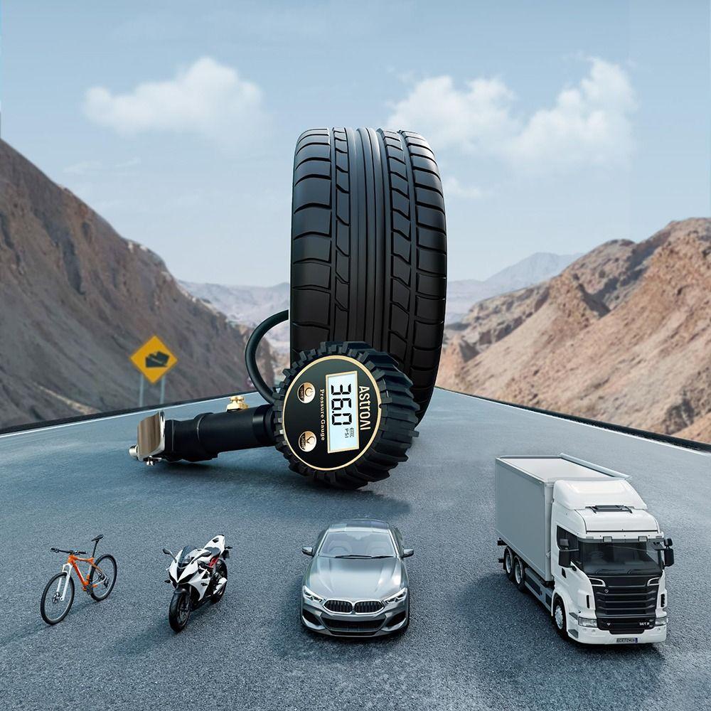 0.1 Разрешение дисплея Цифровой манометр для шин Цифровой тестер шин Мотоцикл