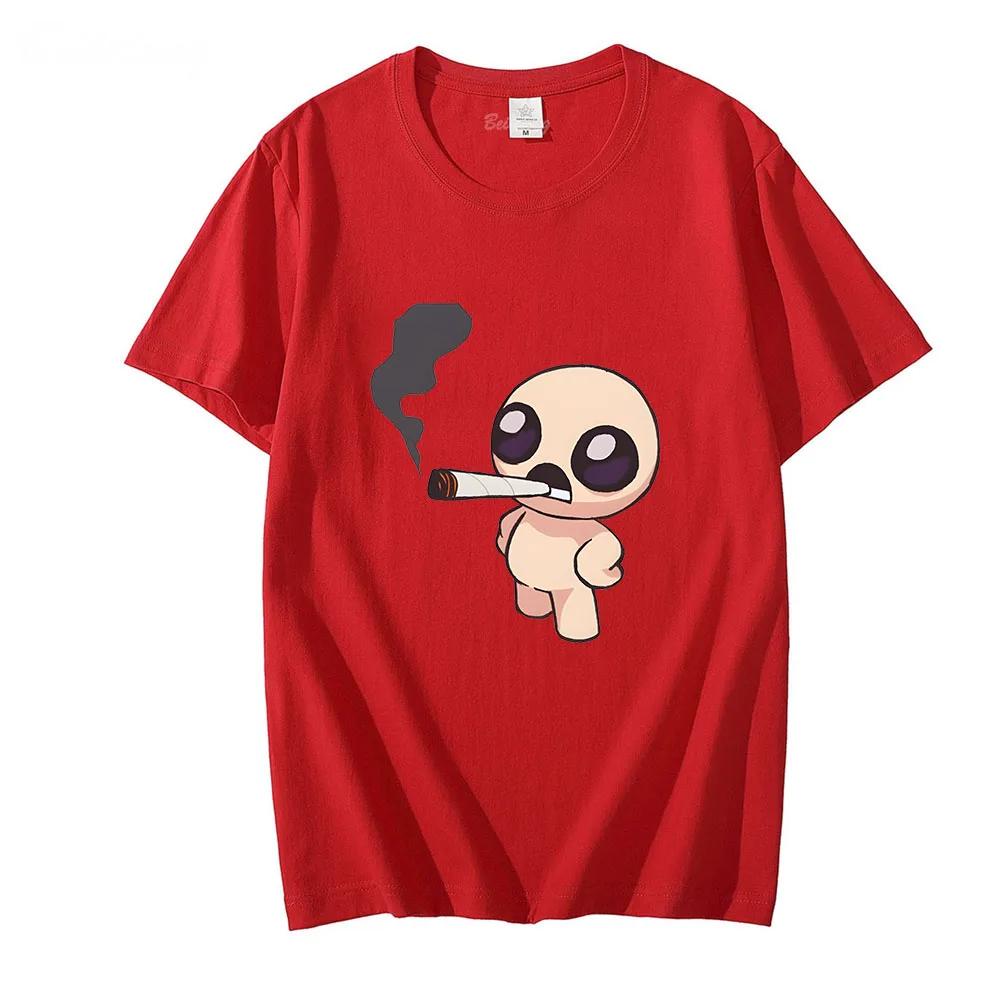 Печать на футболках Высококачественная футболка Игра The Binding Isaac Футболка Мультяшный Графический Эстетичная Одежда С коротким рукавом Уличная одежда