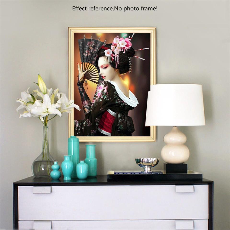 Diamond Painting Portrait Cross Stitch Full Round 5D Diamond Embroidery Woman Rhinestone