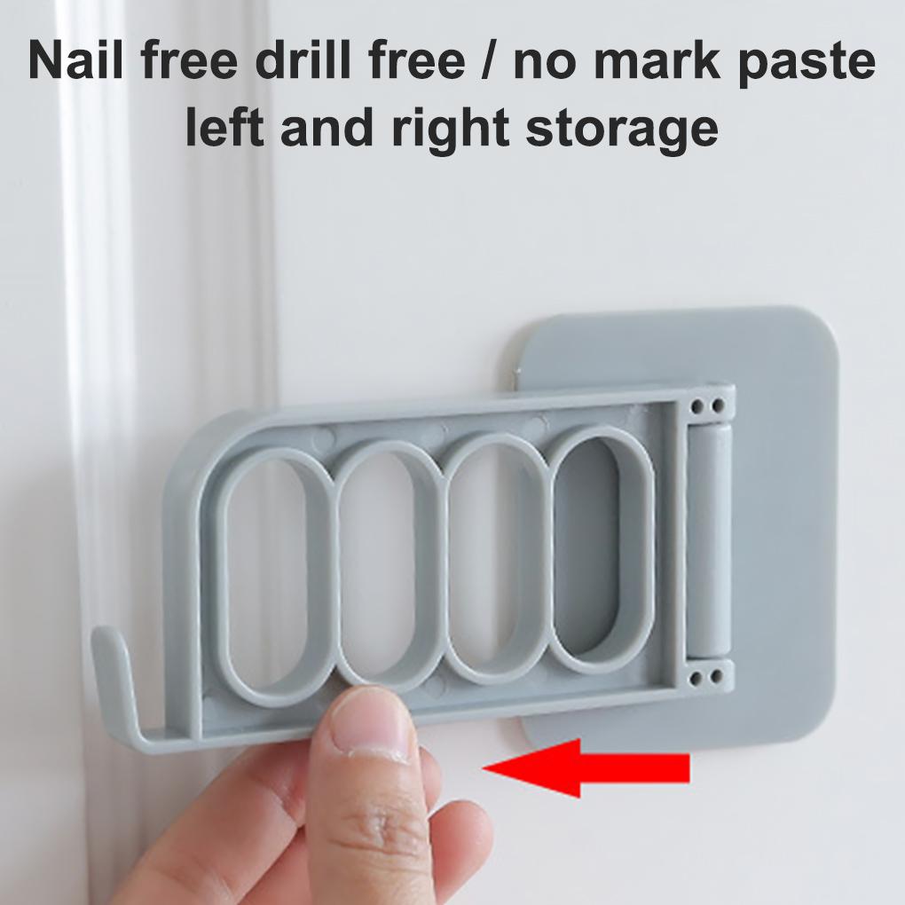 Настенная вешалка для полотенец, складная, 4 крючка, для домашнего хранения, вешалка для ванной комнаты, общежития