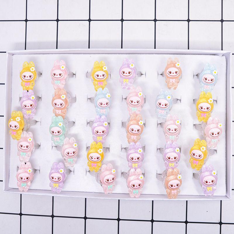 Switch Flashing Light Ring, Cute Children's Luminous Ring, Princess Night Light Small Gift