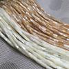 1Strand, Natural Seawater Shell Beads, Ocean Style Cylindrical Loose Spacer Beads for DIY Unique Jewelry Accessories, Women Men Holidays Craft 38cm