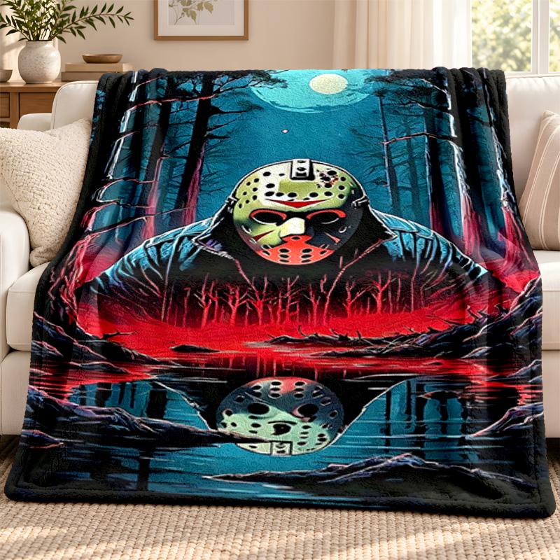 Friday the 13th blanket Flannel Blanket Soft Cozy Plush Throw for Sofa Bed Lightweight Home Decoration Outdoor camping