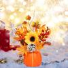 Fall Pumpkin Decor Ornament Maple Leaf Berry Sun Flower Set Thanksgiving Decoration For Indoor Outdoor Home Table