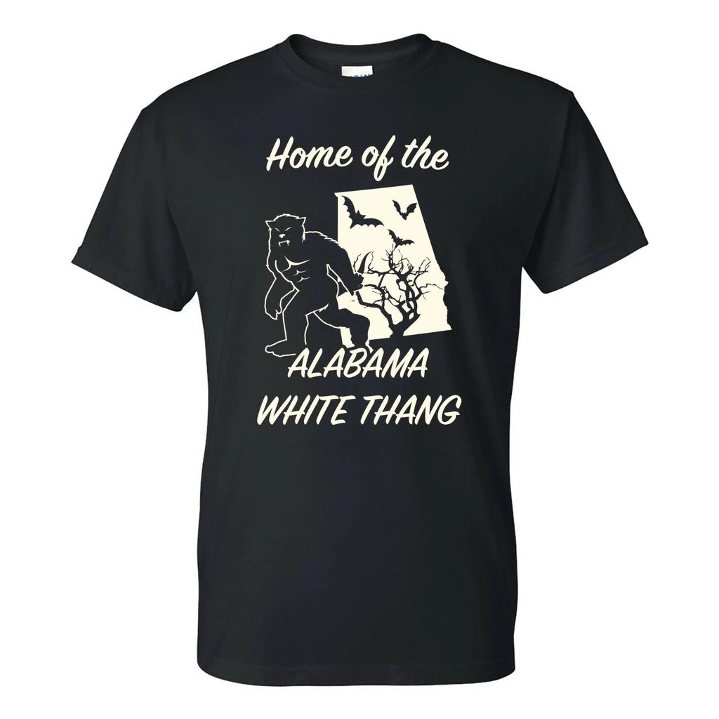 Alabama White Thang - Cryptid Hunting Horror T-Shirt - Black