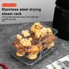 Stainless Steel Grilling Rack Stand for Ninja Air Fryer BBQ Grill Accessories Multifunctional 3-Layer Dehydrating Rack for Fruits Jerky Air