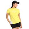 Футболка с коротким рукавом и воротником-стойкой Quick UV Golf Innerwear C24134209 [Callaway] Женская (Логотип бренда, Абсорбирующий, Сушильный, Защита) / / 1060_Желтый