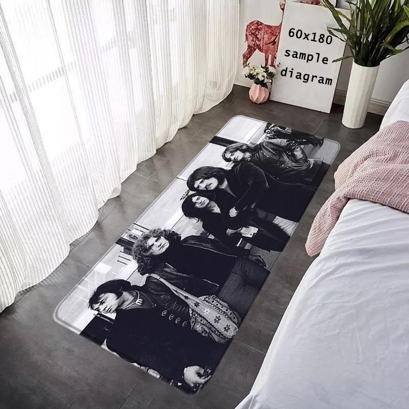 Doormat Flannel Floor Mat Indoor Foot Rug Led Zeppelin Bedside Mats Kitchen Corridor Water Absorbent Carpet Ideal Balcony Decor