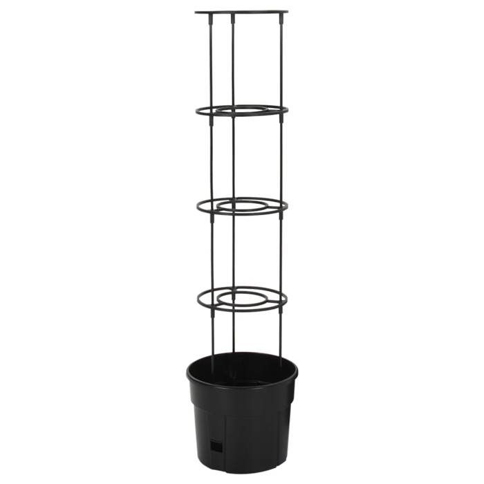 Jardinière à tomate - Maison Exclusive - Anthracite - Ø29,5x115 cm - Polypropylène anti-UV