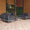 Day and Night - Day and Night Garden Furniture Set 7 Pieces and Cushions Solid Pine Wood