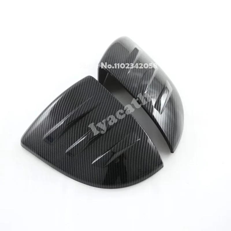 For MG 4 MG4 EV Mulan 2024 25 ABS black carbon fiber Rearview Mirror Cover Side Wing Mirrors Cap Exterior accessories