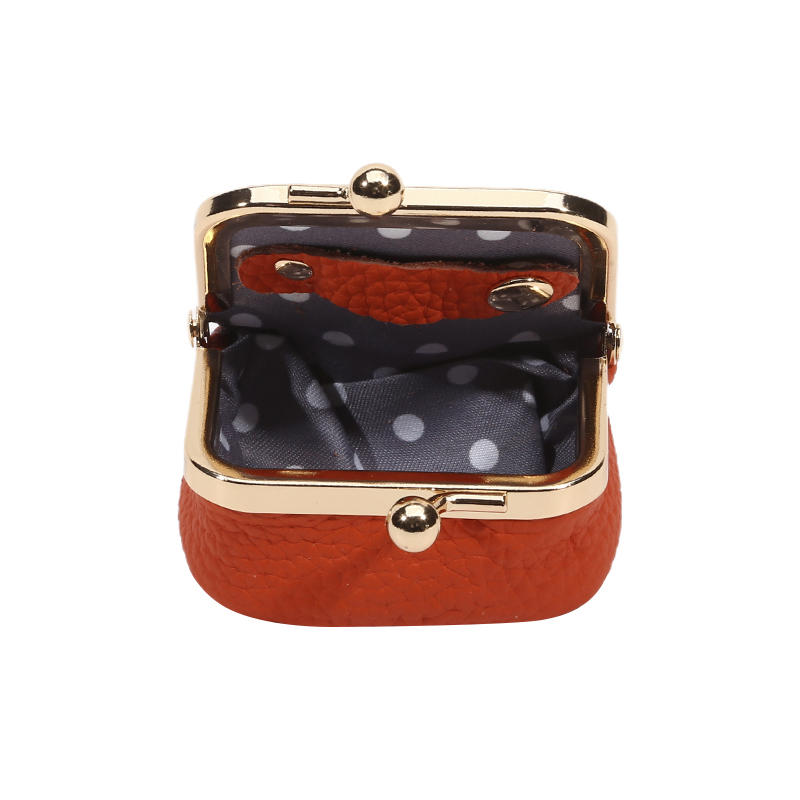 Портативная кожаная мини-шкатулка для драгоценностей, винтажный мини-кошелек для монет, футляр для ювелирных изделий с замком-поцелуем, футляр для наушников и кольца