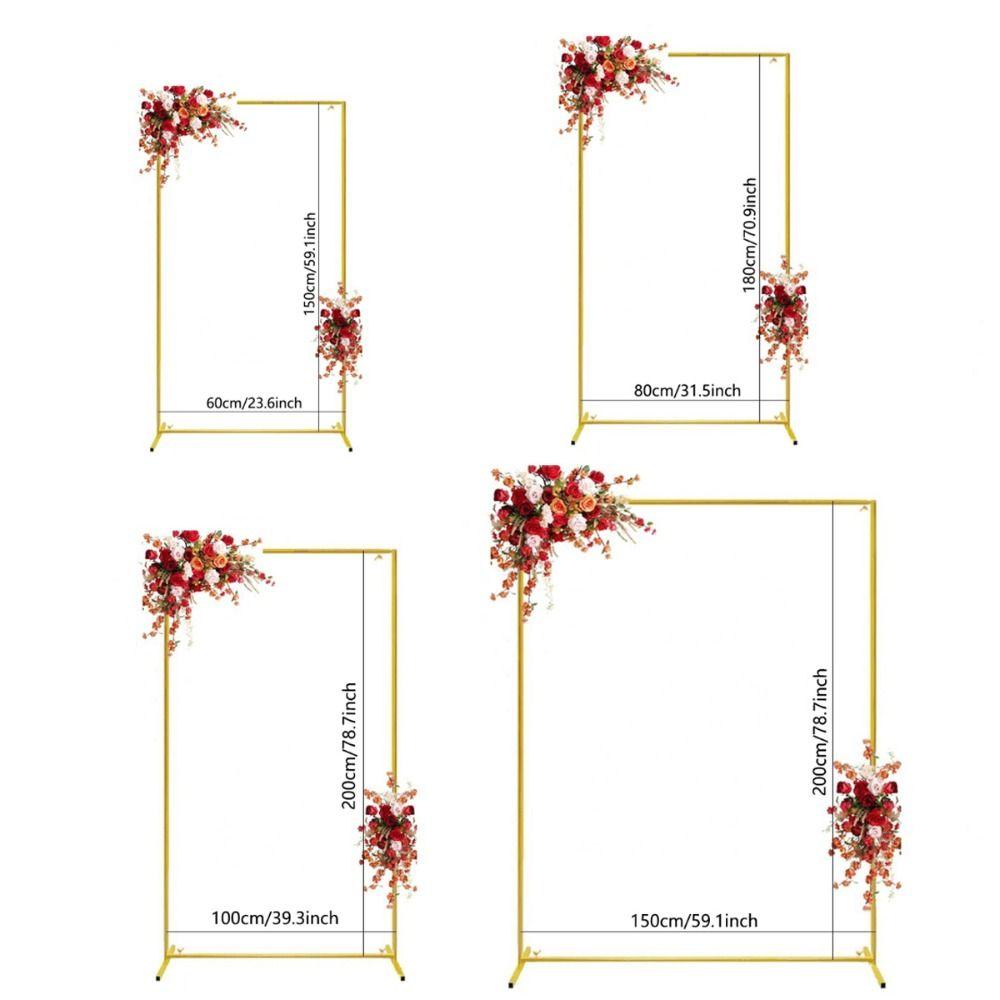 Металлическая арка для воздушных шаров Квадратная рама для свадебной арки Новый держатель для фонарей Садовый декор