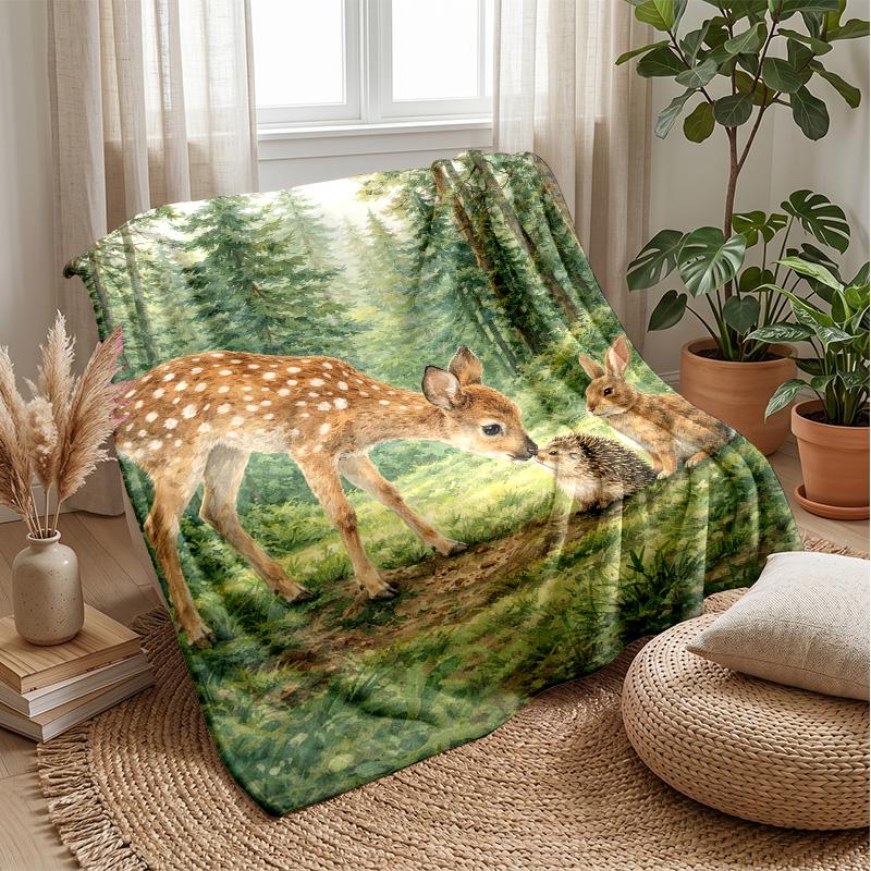 Flying Animal Adventure Theme blanket Lightweight Warm Flannel Blanket Decorative Throw Blanket for Home Decoration
