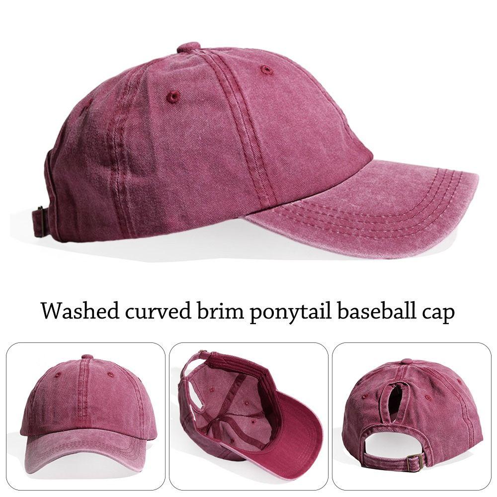 Running Baseball Cap Messy High Bun Snapback Hat Casual Sun Hat